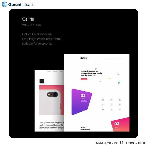 Caliris – Responsive One Page WordPress Theme