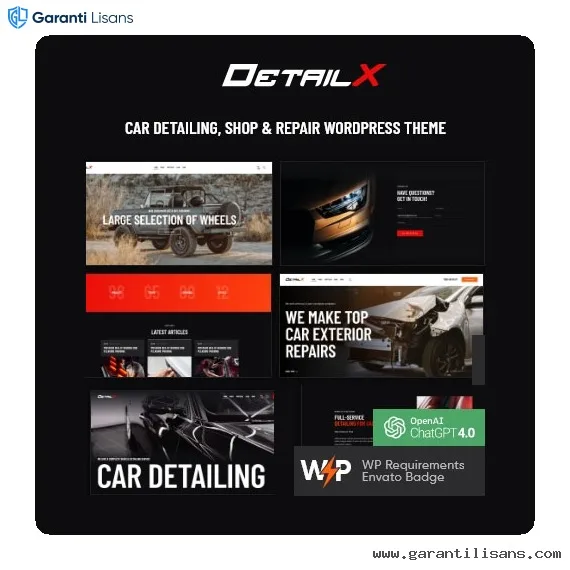 DetailX – Car Detailing, Shop & Repair WordPress Theme