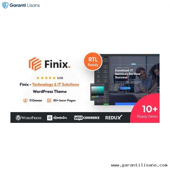 Finix – Technology & IT Solutions WordPress Theme + RTL Ready