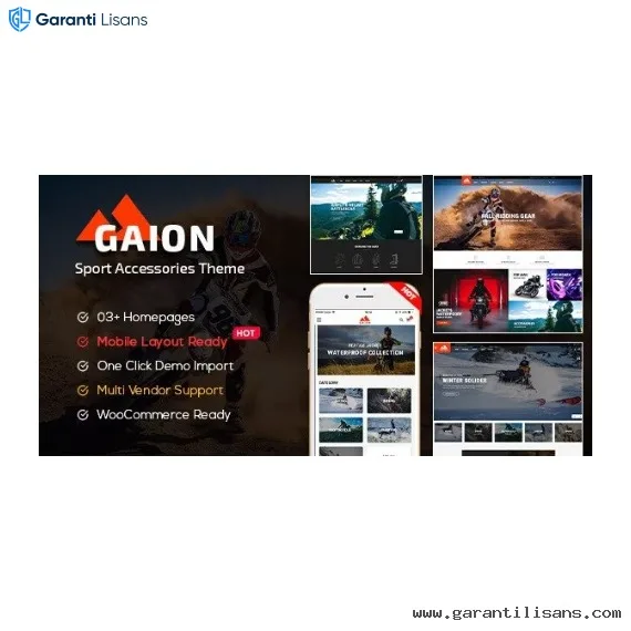 Gaion – Sport Accessories Shop WordPress WooCommerce Theme (Mobile Layout Ready)