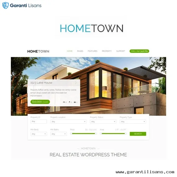 Hometown – Real Estate WordPress Theme Hometown – Real Estate WordPress Theme - Görsel 1