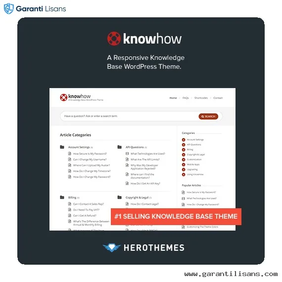 KnowHow – A Knowledge Base WordPress Theme