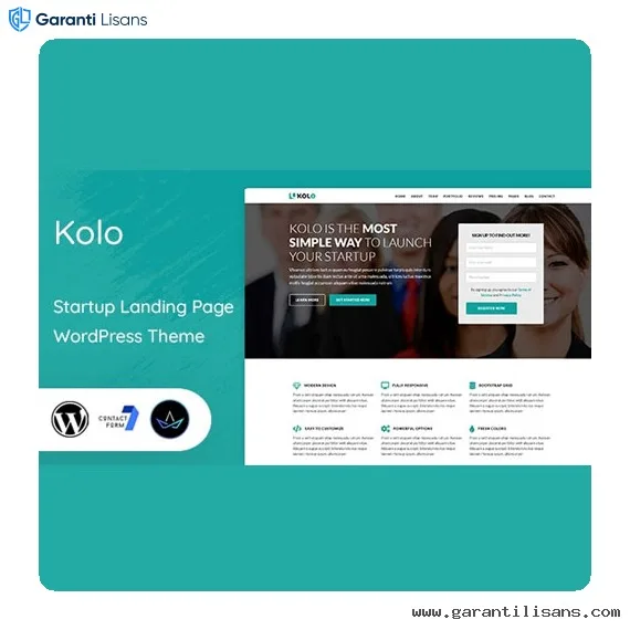 Kolo – Startup Landing Page WordPress Theme