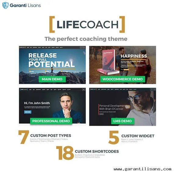 Life Coach WordPress Theme Life Coach WordPress Theme - Görsel 1