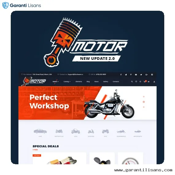 Motor – Vehicles Parts – Equipments and Accessories WooCommerce Store