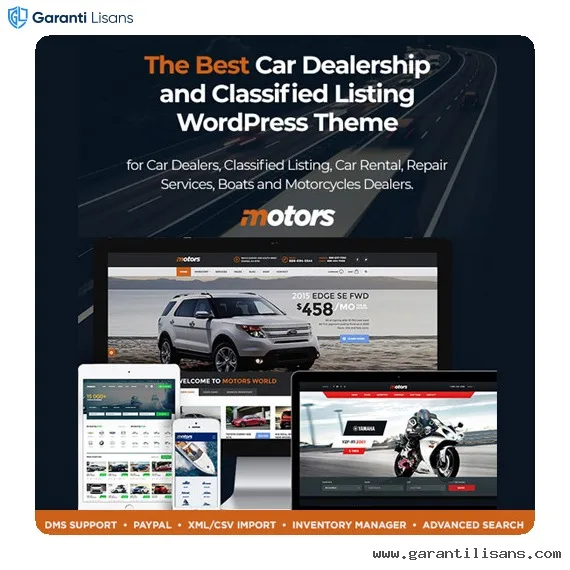 Motors – Automotive, Car Dealership, Car Rental, Auto, Classified Ads, Listing WordPress Theme