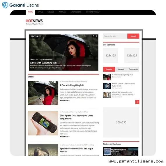MyThemeShop Hotnews WordPress Theme MyThemeShop Hotnews WordPress Theme - Görsel 1