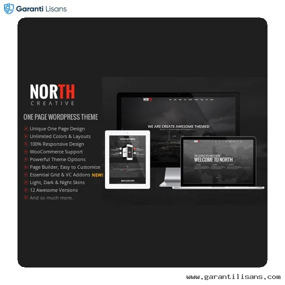North – One Page Parallax WordPress Theme