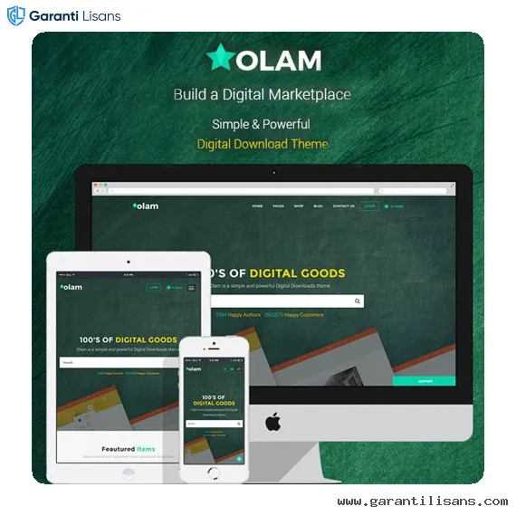 Olam – WordPress Easy Digital Downloads Theme, Digital Marketplace, Bookings