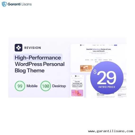 Revision – Optimized Personal Blog WordPress Theme