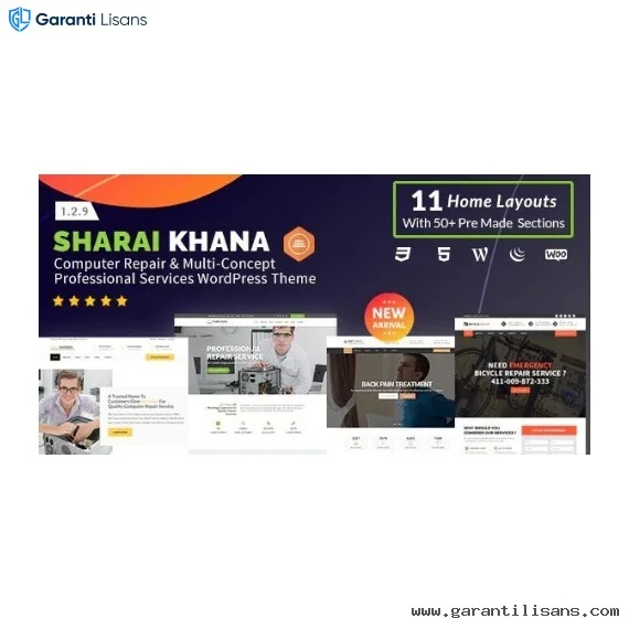 Sharai Khana – Computer Repair & Multi-Concept Professional Services WordPress Theme