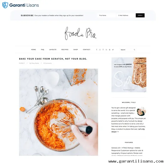 StudioPress Foodie Pro Genesis WordPress Theme