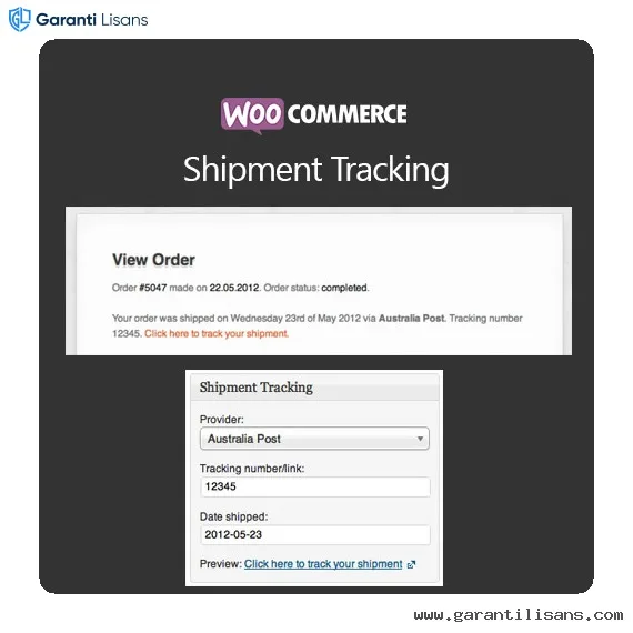 WooCommerce Shipment Tracking