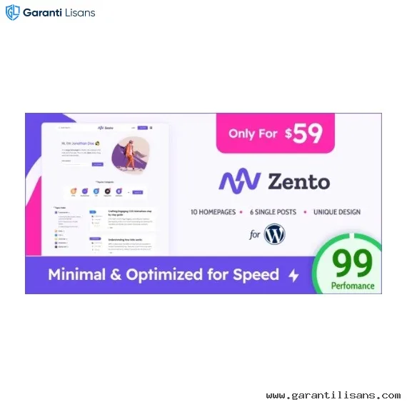 Zento – Modern & Lightweight Blog for WordPress