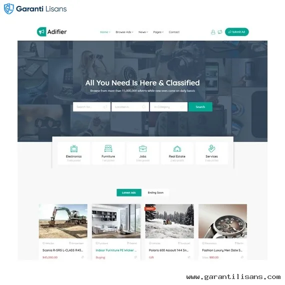 Adifier – Classified Ads WordPress Theme Adifier – Classified Ads WordPress Theme - Görsel 1