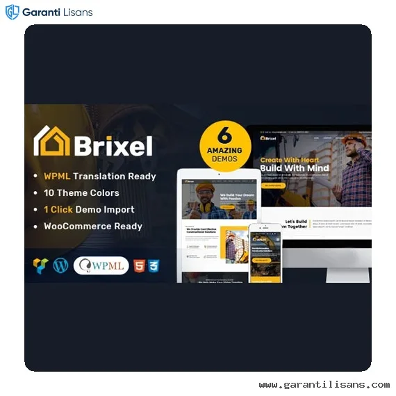Brixel Building Construction WordPress Theme Brixel Building Construction WordPress Theme - Görsel 1