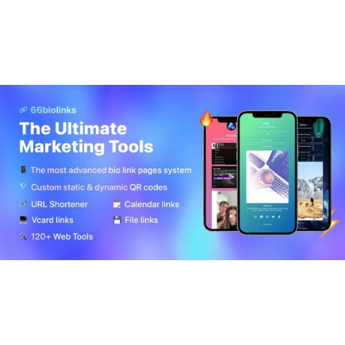 66biolinks – Bio Links, URL Shortener, QR Codes & Web Tools (SAAS)