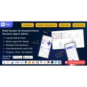Fixit | Multi Vendor On Demand, Handyman, Home service Flutter App with Admin Complete Solution