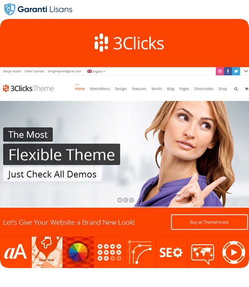 3Clicks | Responsive Multi-Purpose WordPress Theme