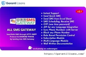 All SMS Gateway – Send Bulk SMS through HTTP-SMPP Protocol & Android Phone by Turning into Gateway