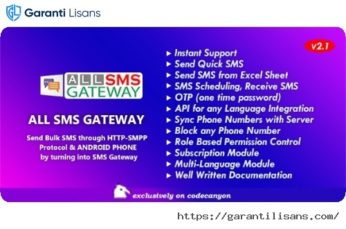 All SMS Gateway – Send Bulk SMS through HTTP-SMPP Protocol & Android Phone by Turning into Gateway