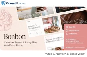 Bonbon – Chocolate Sweets & Pastry Shop WordPress Theme + AI