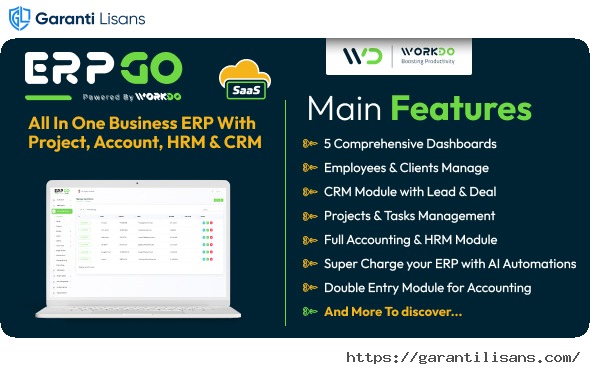 ERPGo SaaS – All In One Business ERP With Project, Account, HRM, CRM & POS