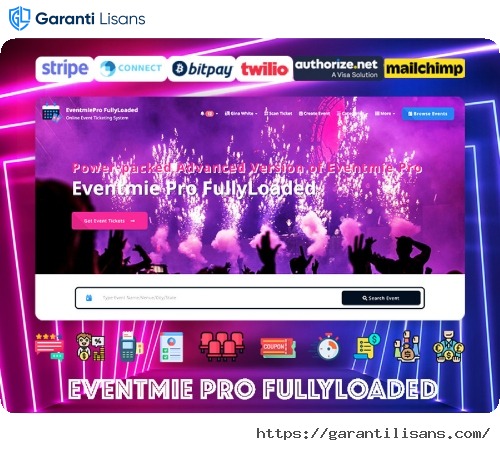 Eventmie Pro FullyLoaded – Event Management Software for Event Booking & Sell Tickets Online