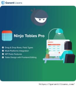 Ninja Tables Pro – The Fastest and Most Diverse WP DataTables Plugin