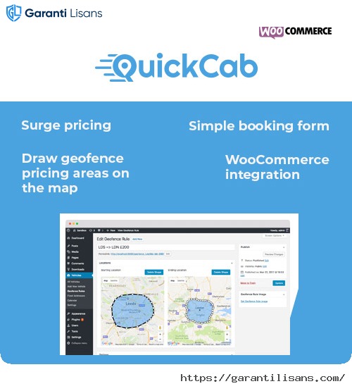 QuickCab: WooCommerce Taxi Booking Plugin