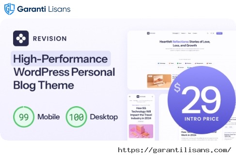 Revision – Optimized Personal Blog WordPress Theme