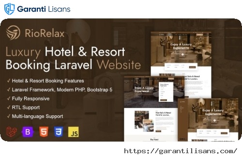 RioRelax – Laravel Luxury Hotel & Resort Booking Website