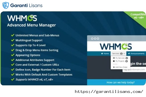 WHMCS Advanced Menu Manager