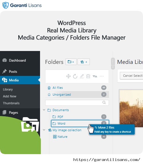 WordPress Real Media Library – Media Categories / Folders File Manager