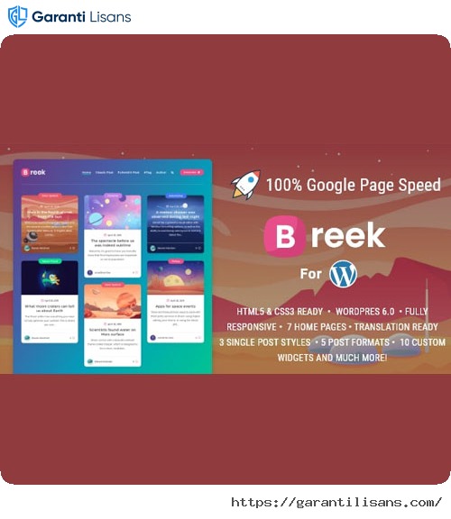 Breek – Minimal Lightweight Masonry AMP Theme for WordPress