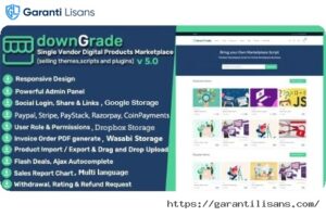 downGrade – Single Vendor Digital Marketplace With Subscription