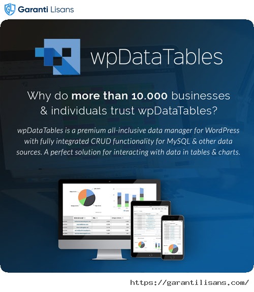 wpDataTables – Tables and Charts Manager for WordPress