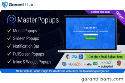 Popup Plugin for WordPress & Popup Editor – Master Popups for Email Subscription