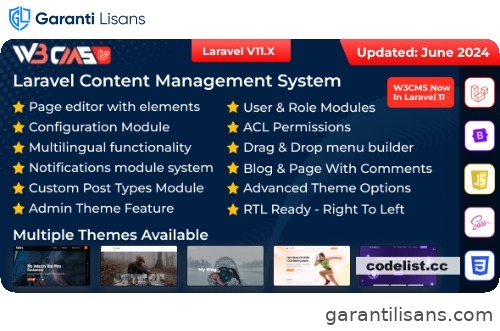 W3CMS-Laravel | Content Management System