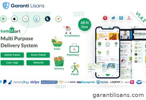 6amMart – Multivendor Food, Grocery, eCommerce, Parcel, Pharmacy delivery app with Admin & Website