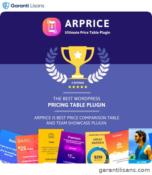 ARPrice – Responsive WordPress Pricing Table Plugin