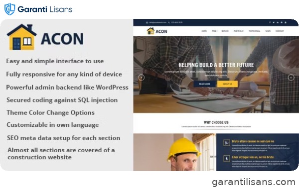 Acon – Architecture and Construction Website CMS