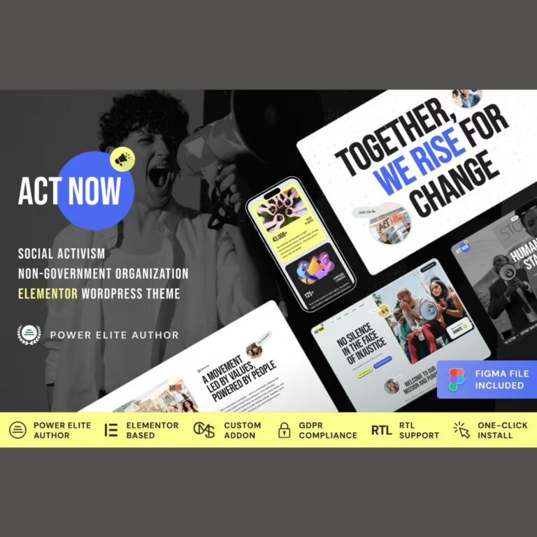 Act Now – Social Activism & NGO WordPress Theme