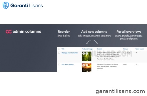 Admin Columns Pro – Column Manager in The Admin Panel WordPress