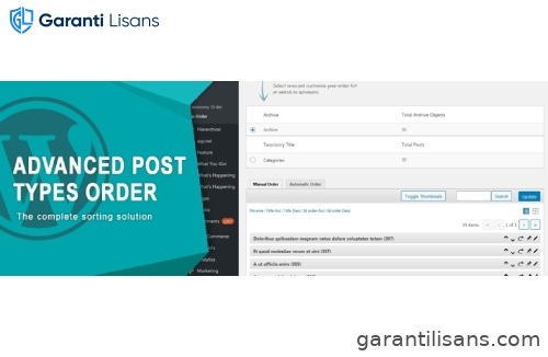 Advanced Post Types Order
