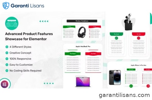 Advanced Product Features Showcase for Elementor
