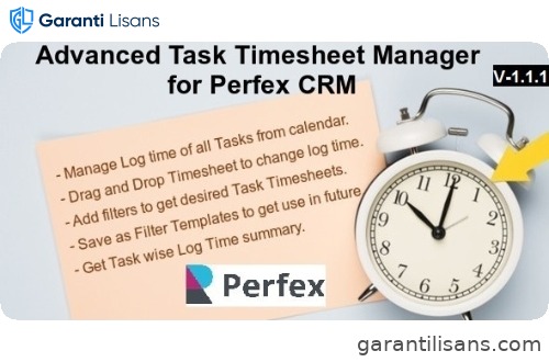 Advanced Task Timesheet Manager Module for Perfex CRM