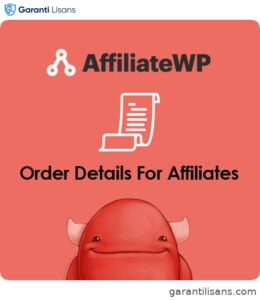 AffiliateWP – Order Details For Affiliates