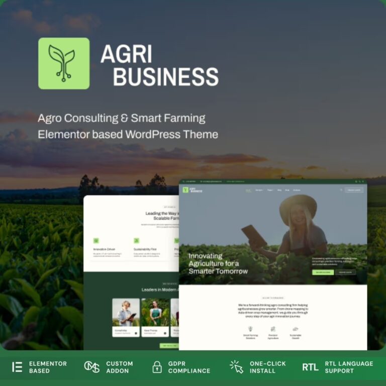 Agribusiness – Agriculture Business Consulting WordPress Theme