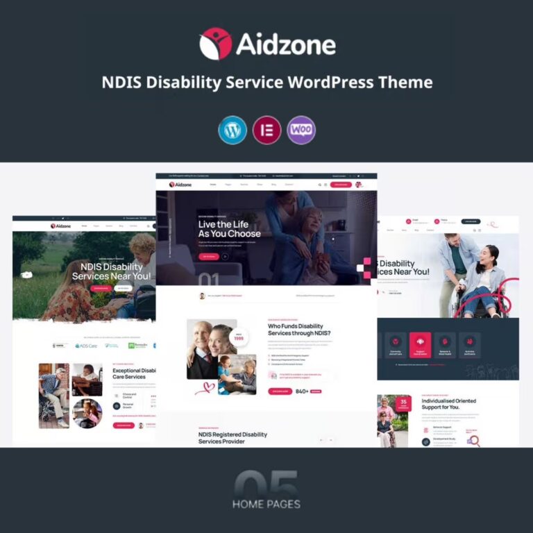 Aidzone – NDIS Disability Service WordPress Theme